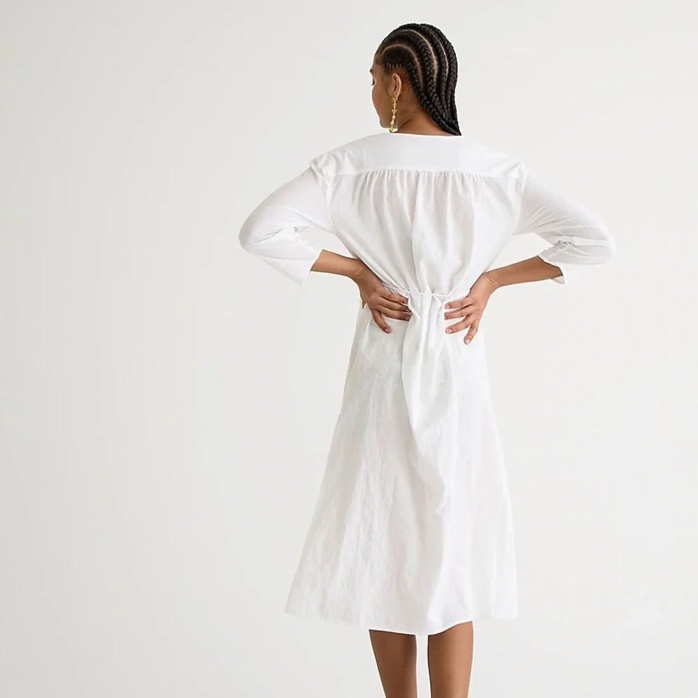 J.Crew Soft gauze button-down tunic dress BH542